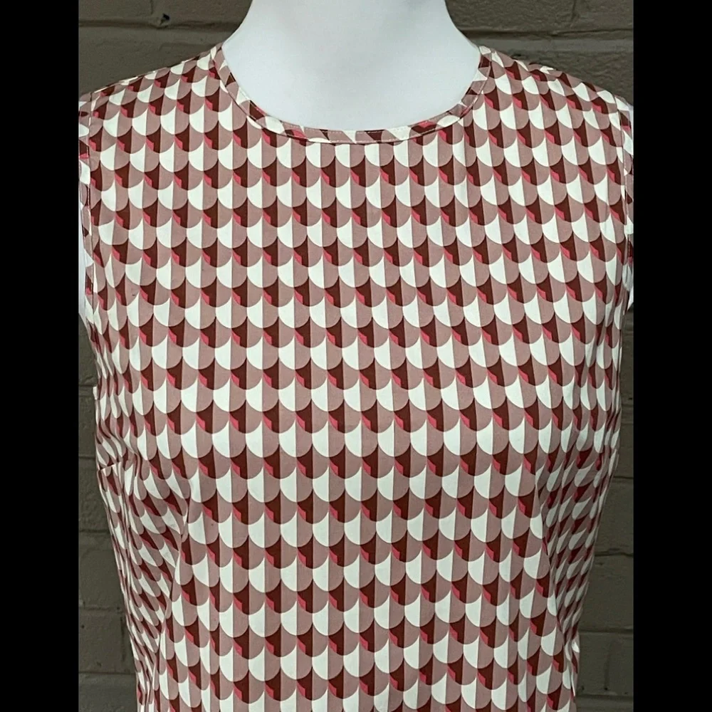 J, Crew NWT Modern Print Sleeveless Top  0